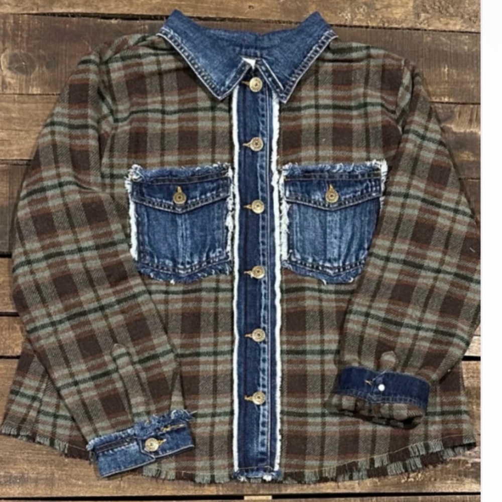 NWT Jaded Gypsy Flannel Plaid Shacket